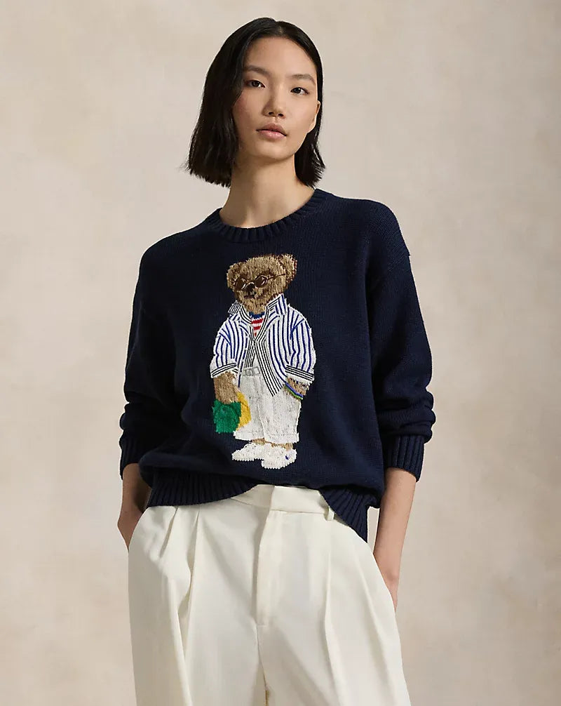 R&L Sweater | Navy Blue Polo Bear