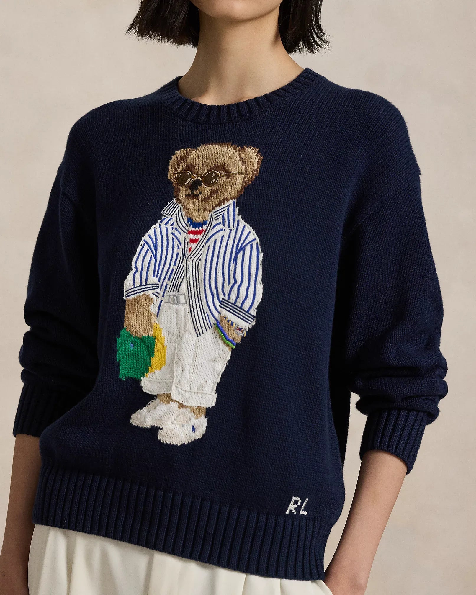 R&L Sweater | Navy Blue Polo Bear