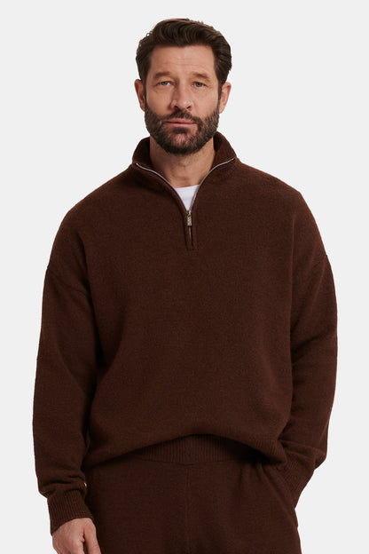THE SAVONA QUARTER ZIP SWEATER