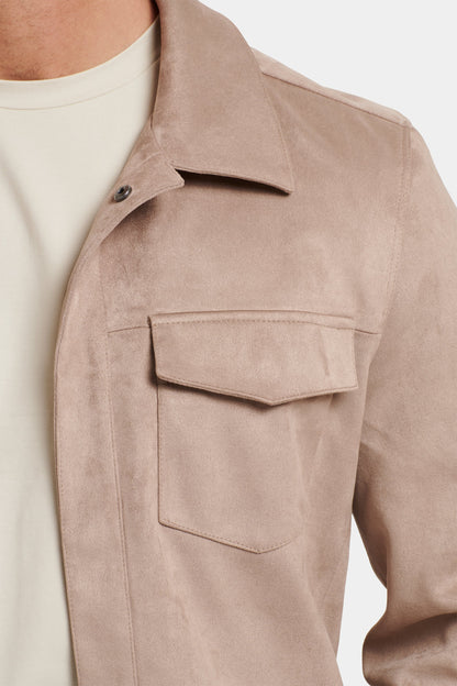 THE PIO FAUX SUEDE OVERSHIRT