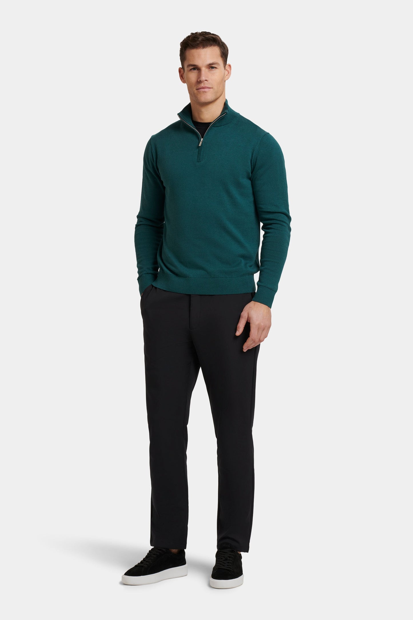 THE SANTONI QUARTER ZIP SWEATER
