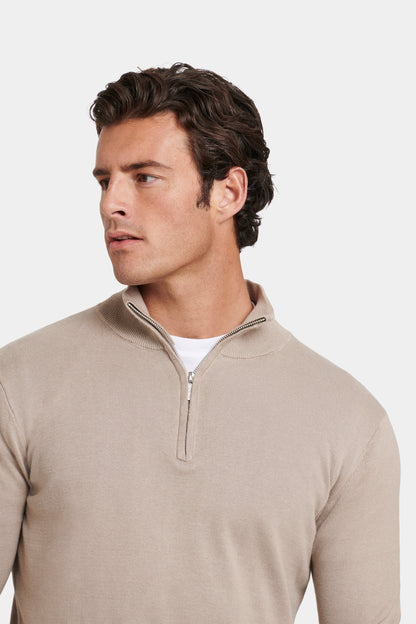 THE SANTONI QUARTER ZIP SWEATER