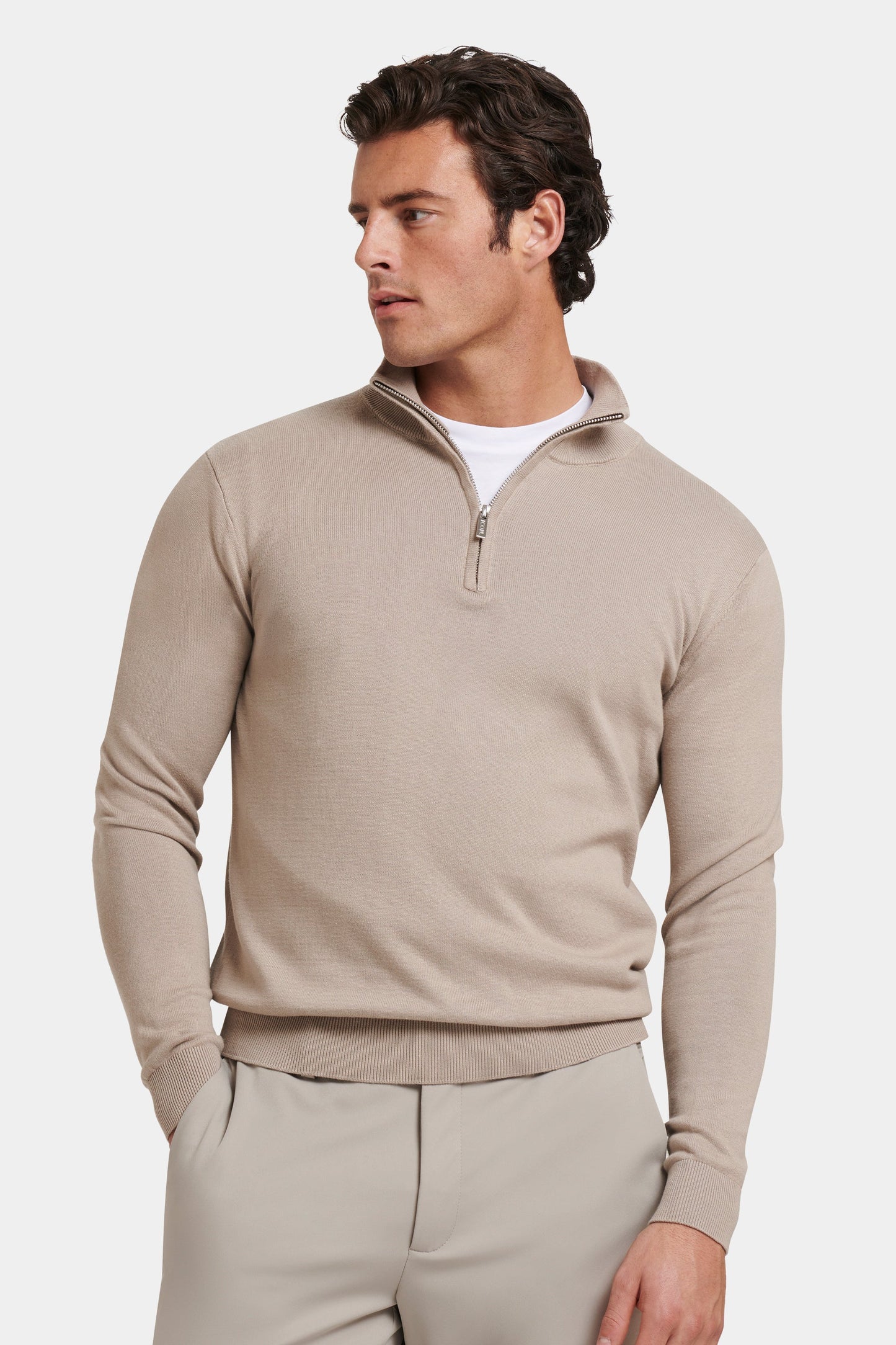 THE SANTONI QUARTER ZIP SWEATER